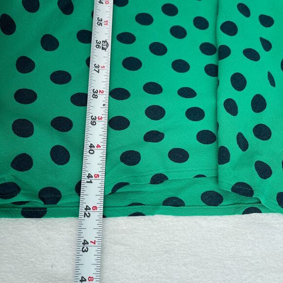 NWT Ghost London Jamie Long Sleeve Midi Dress Green Spot Print Women's Size XL - Picture 9 of 11
